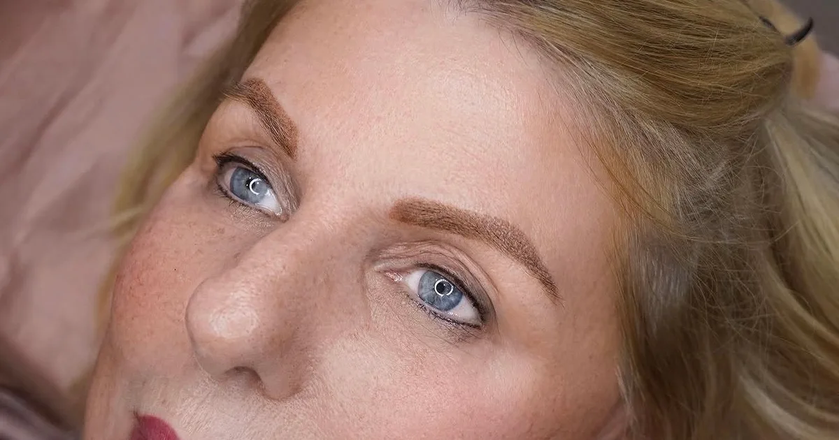 Soft powder brows on mature skin, Ashley Swain Permanent Makeup